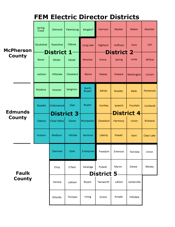 Board of Directors District Map