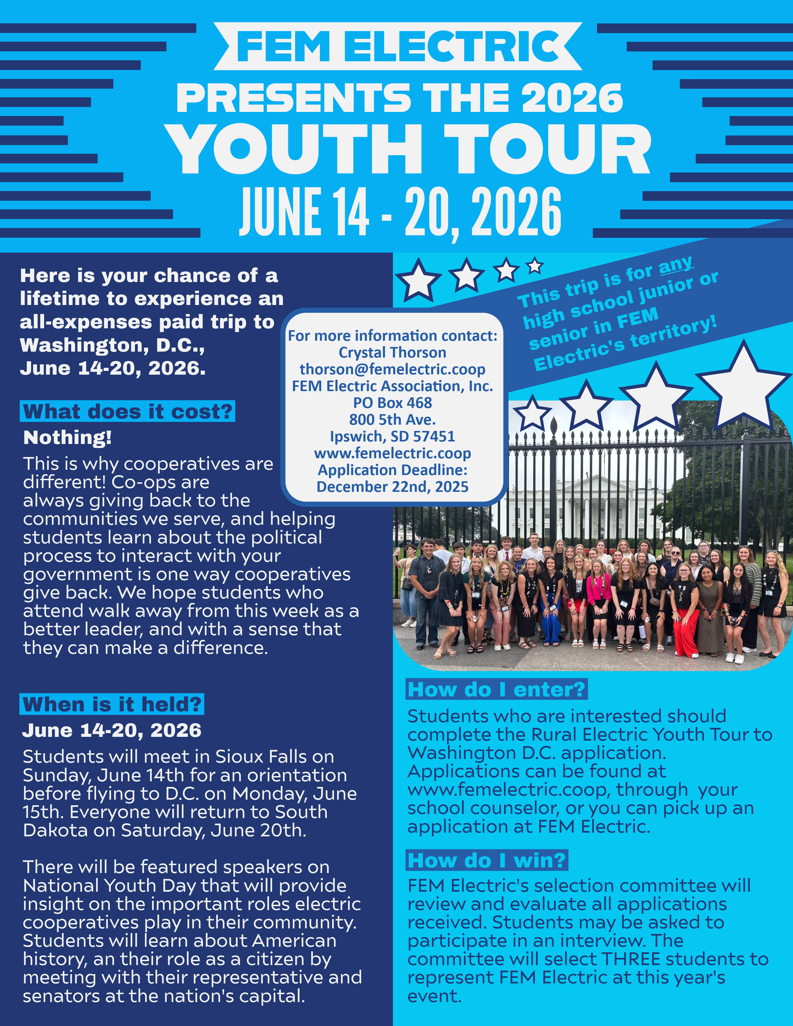 2026 Youth Tour Flyer