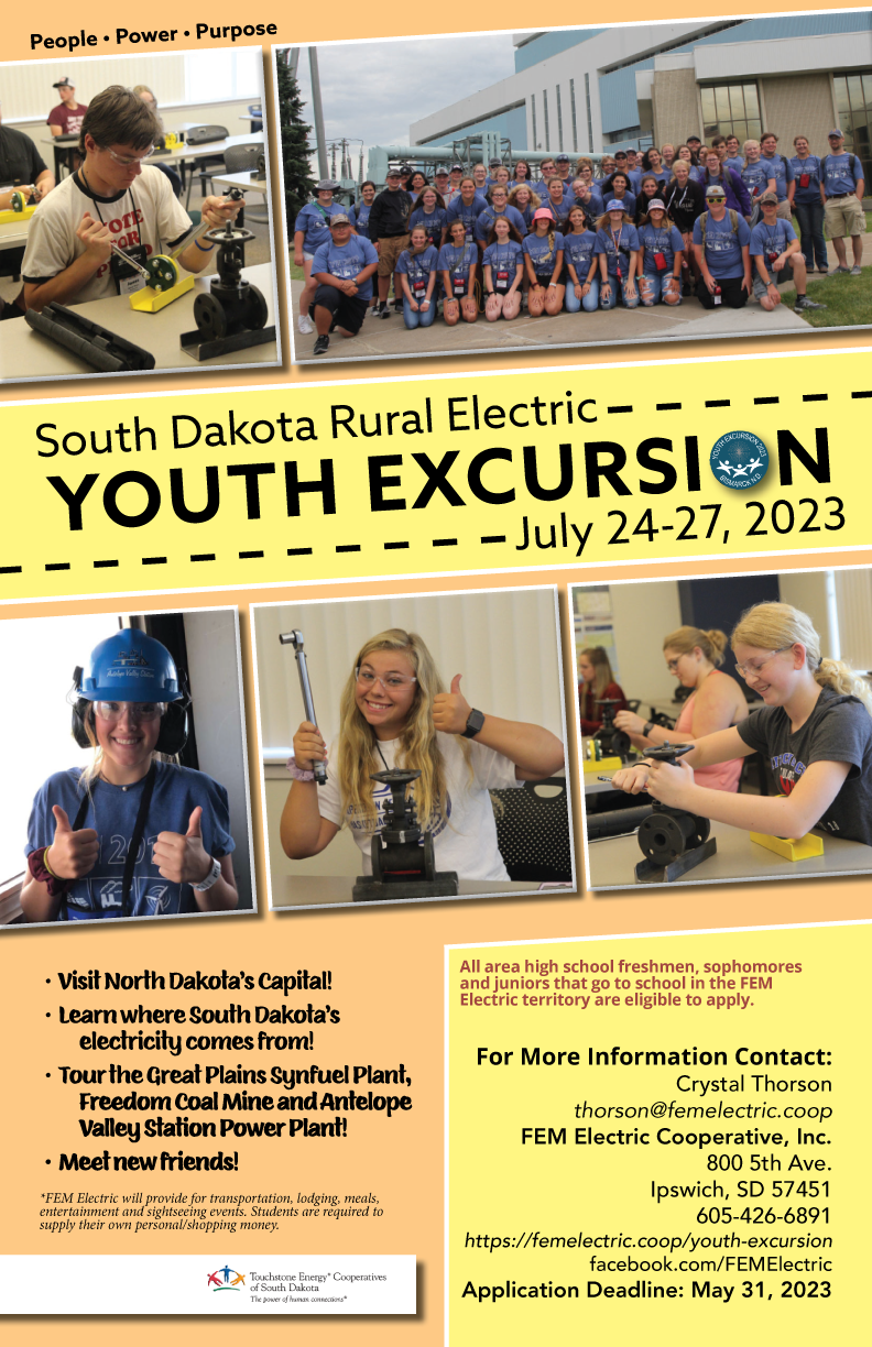 2023 Youth Excursion Poster - Images of past attendees with details about event